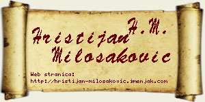 Hristijan Milošaković vizit kartica